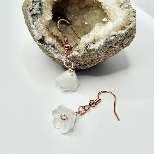 Rose Gold Flower Earrings