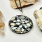 Silver and Black Conglomerate Necklace
