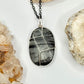 Silver and Black Picasso Jasper Necklace