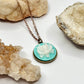 Bronze Blue Flower Charm Necklace