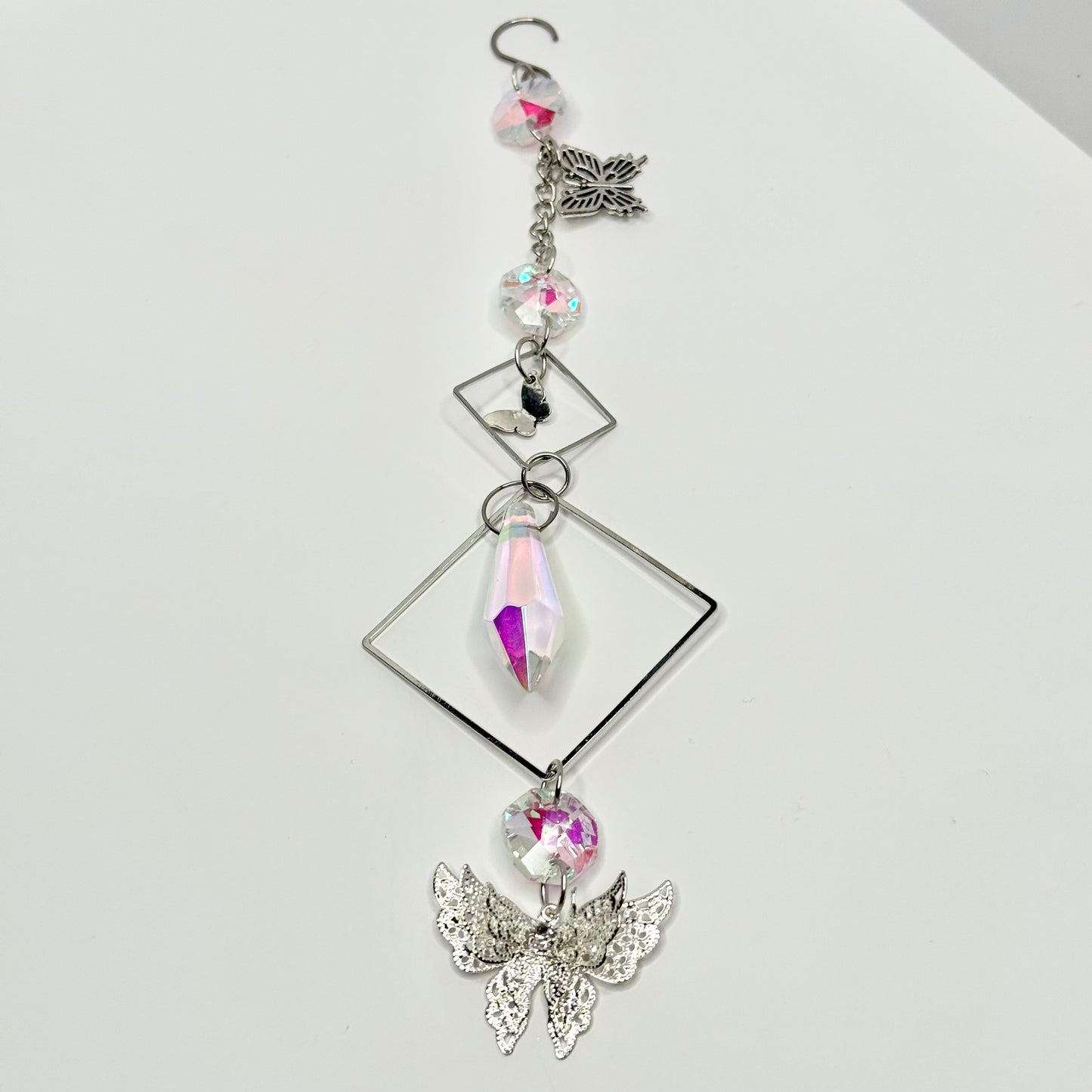 Silver Butterfly Suncatcher
