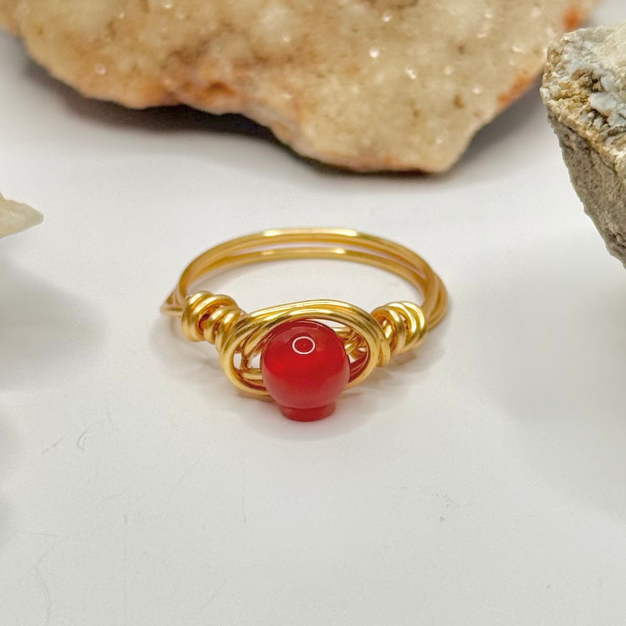 Gold Carnelian Ring