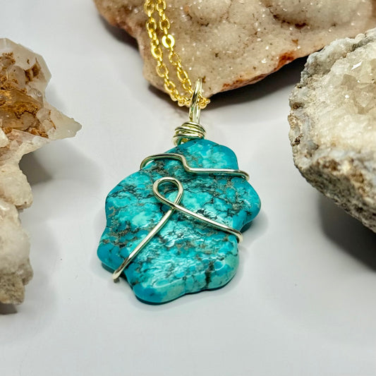 Gold Turquoise Necklace
