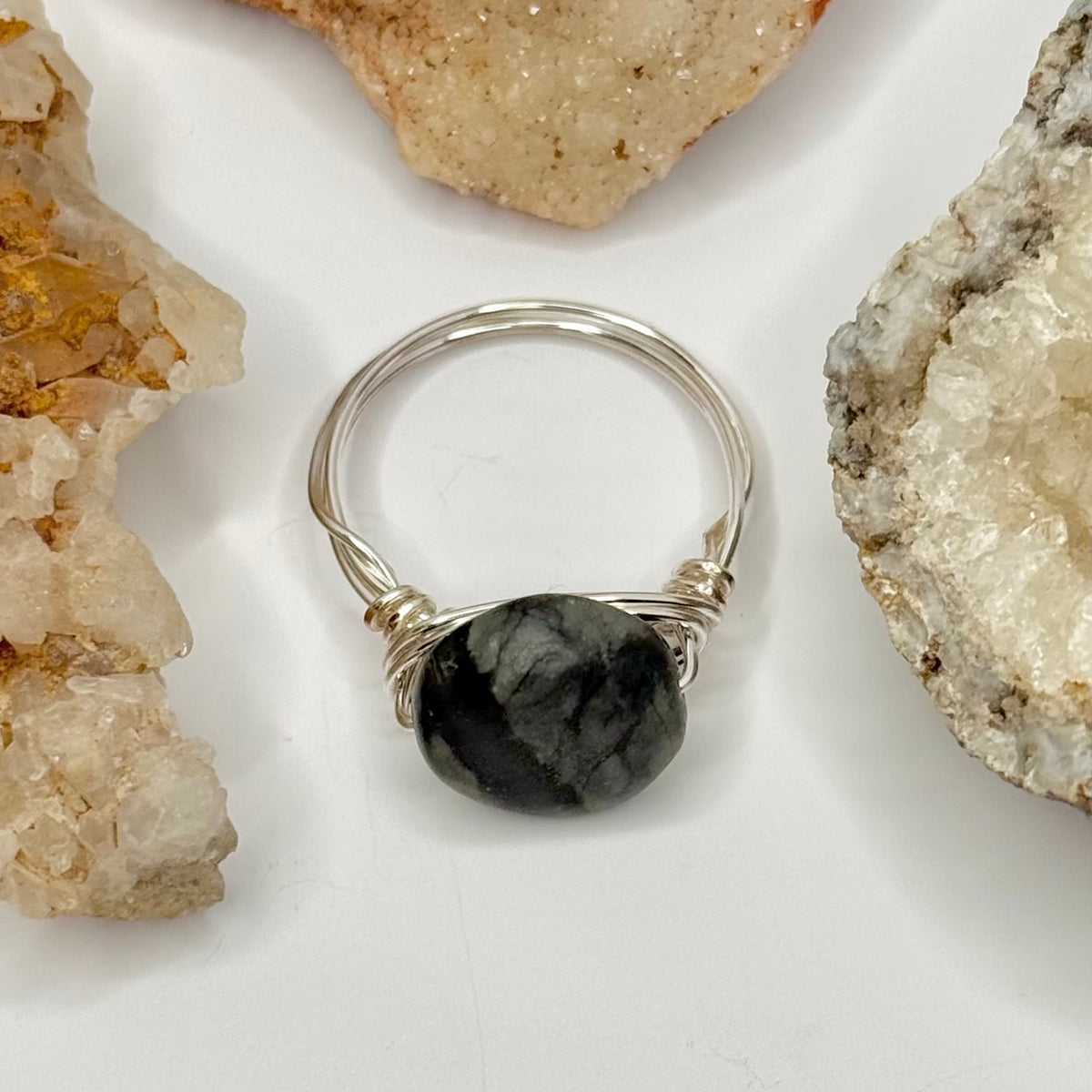 Silver Obsidian Ring