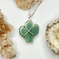 Silver Green Aventurine Cactus Necklace