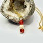 Gold Carnelian and Yellow Calcite Necklace