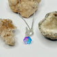 Silver Purple and Blue Toggle Necklace