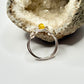 Silver Yellow Jade Ring