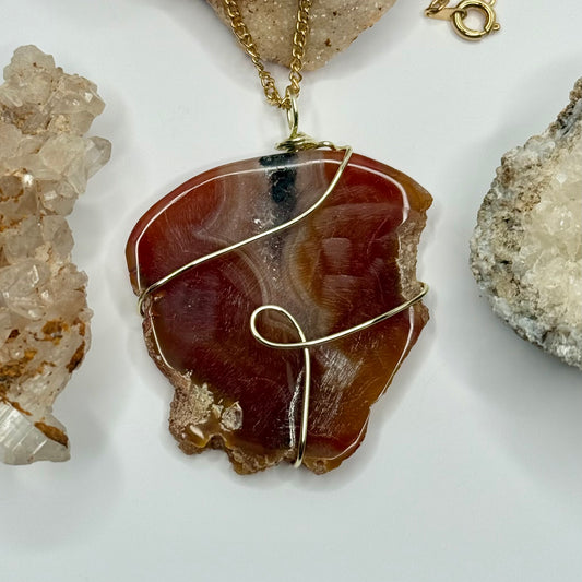 Gold Agate Necklace