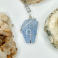 Silver Blue Lace Agate Necklace