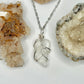 Silver Tumbled Glass Necklace