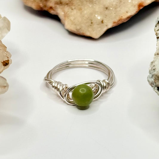 Silver Jade Ring
