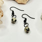 Charcoal Dalmatian Jasper Earrings