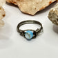 Charcoal Blue Shell Ring