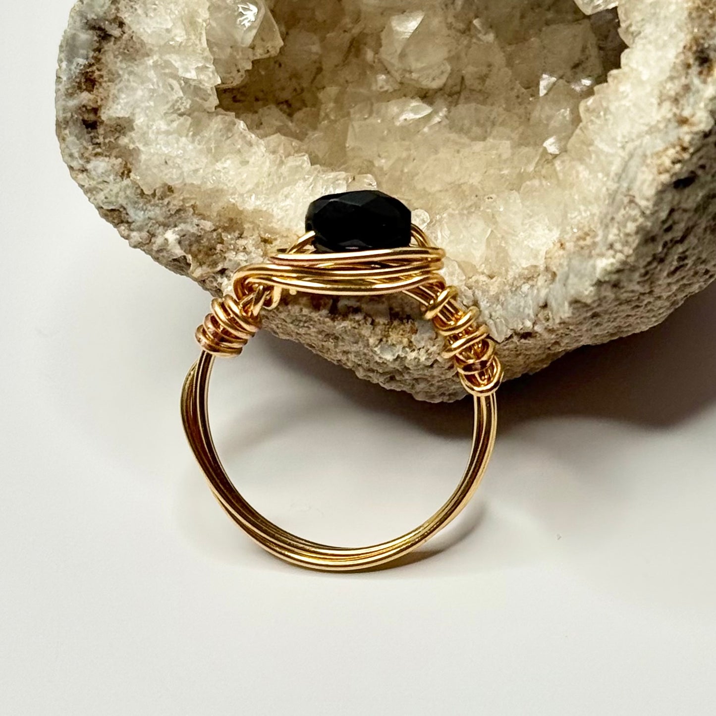 Gold Plated Onyx Ring