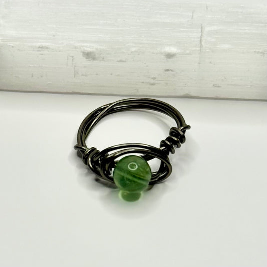 Charcoal Fluorite Ring