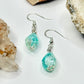 Sterling Silver Blue Resin Earrings