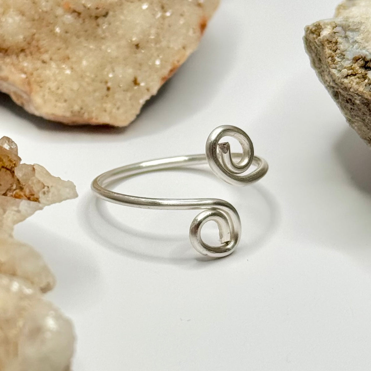 Silver Bypass Wrap Ring