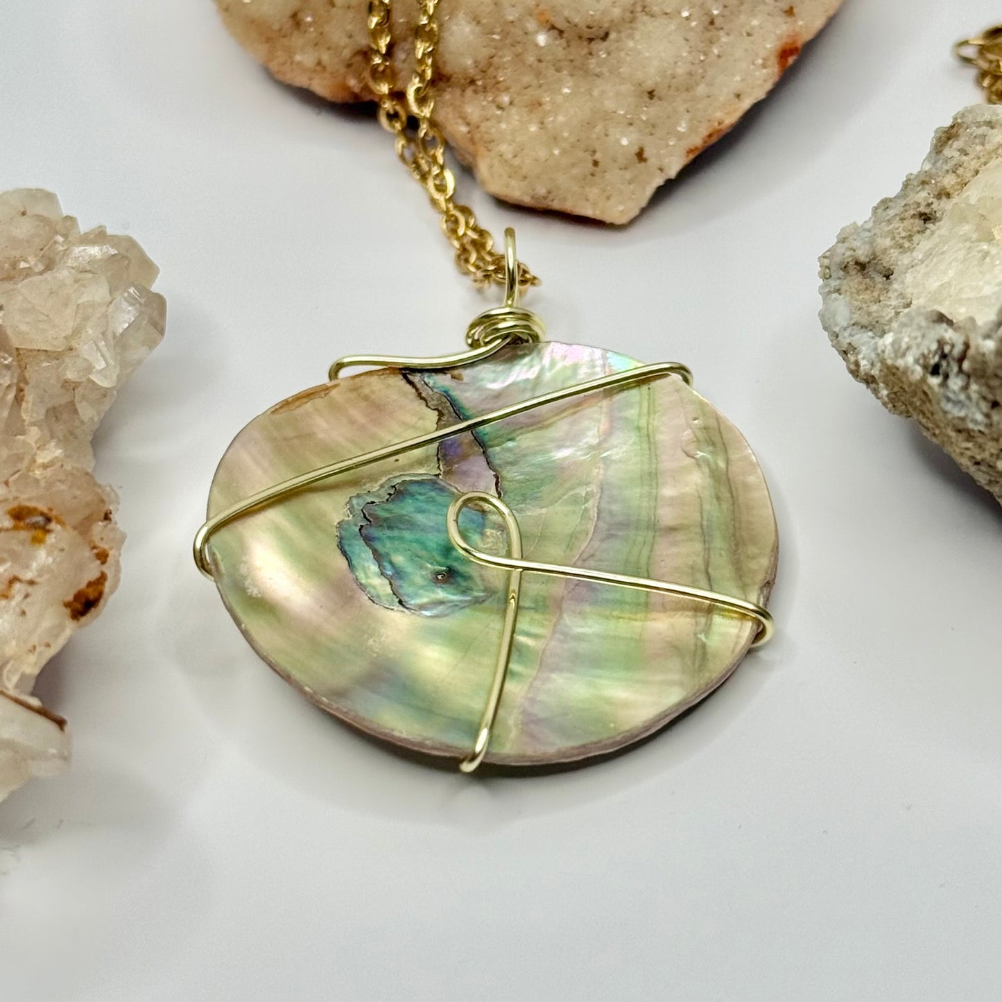 Gold Abalone Necklace