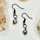 Charcoal Dalmatian Jasper Earrings