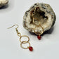 Gold Carnelian Dangle Earrings