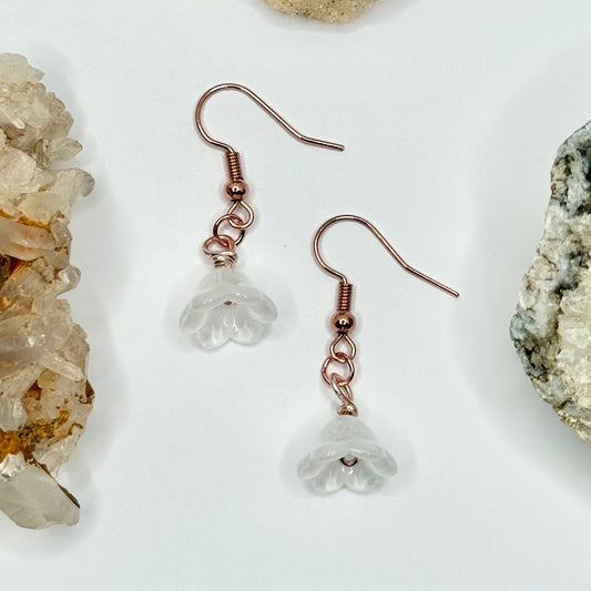 Rose Gold Flower Earrings