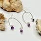 Sterling Silver Amethyst Dangle Earrings