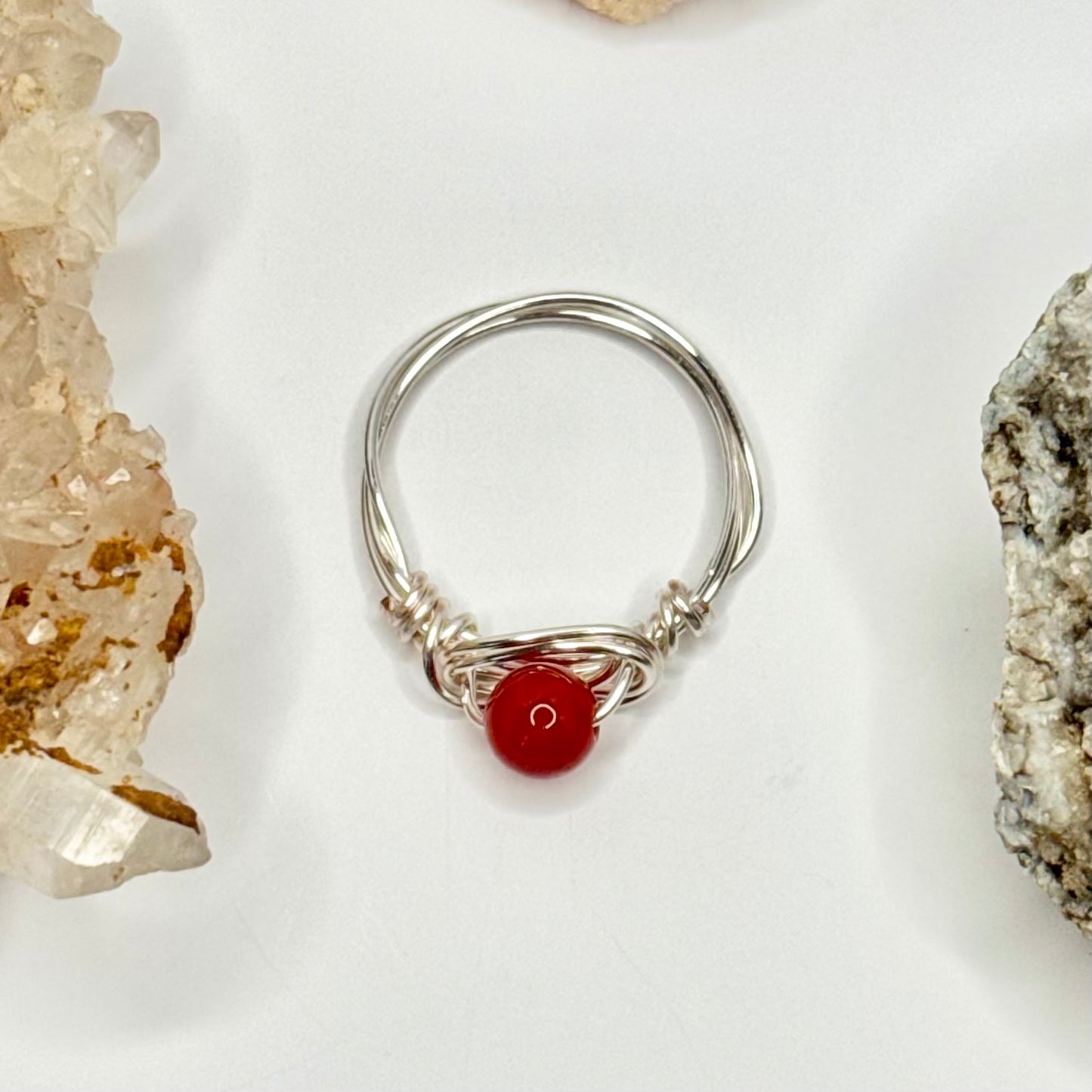 Silver Carnelian Ring