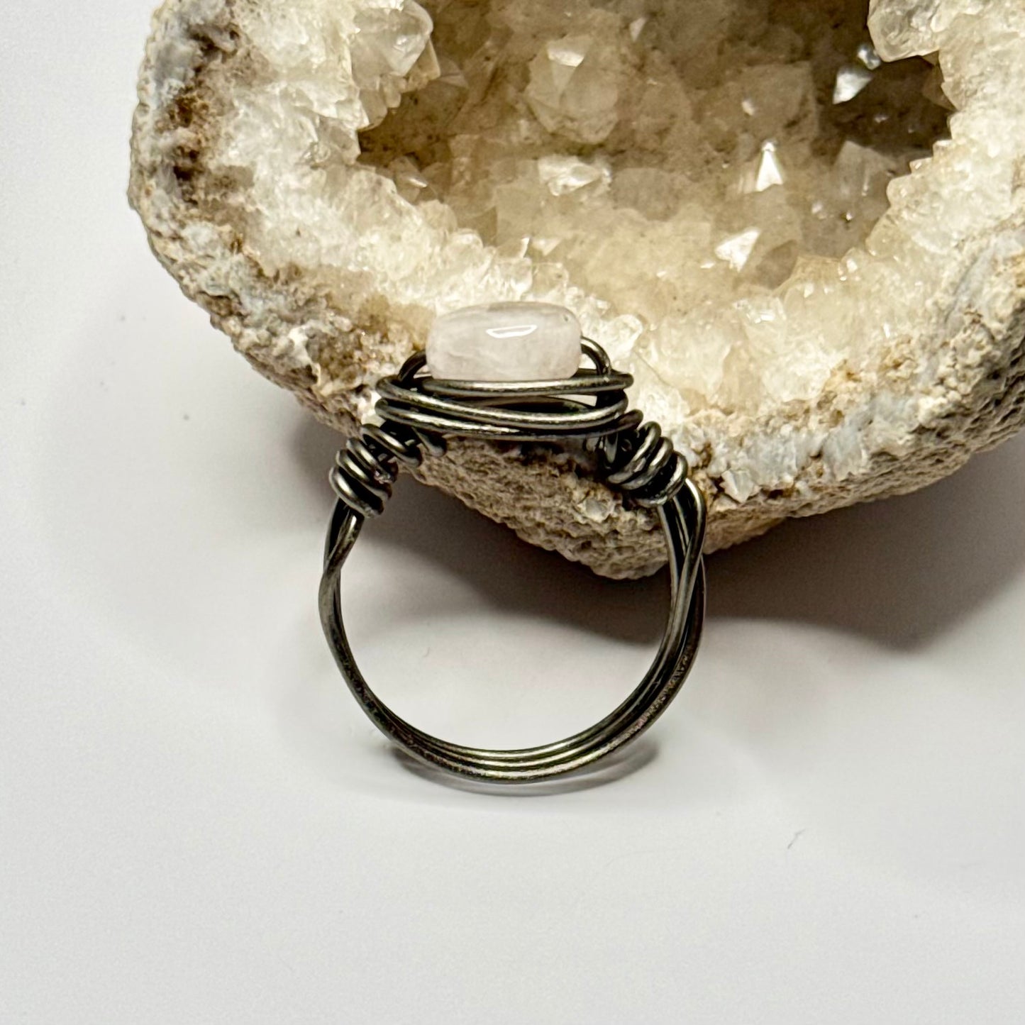 Charcoal Pink Beryl Ring