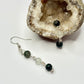 Sterling Silver Moss Agate and Fluorite Earrings