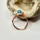 Rose Gold Blue Shell Ring