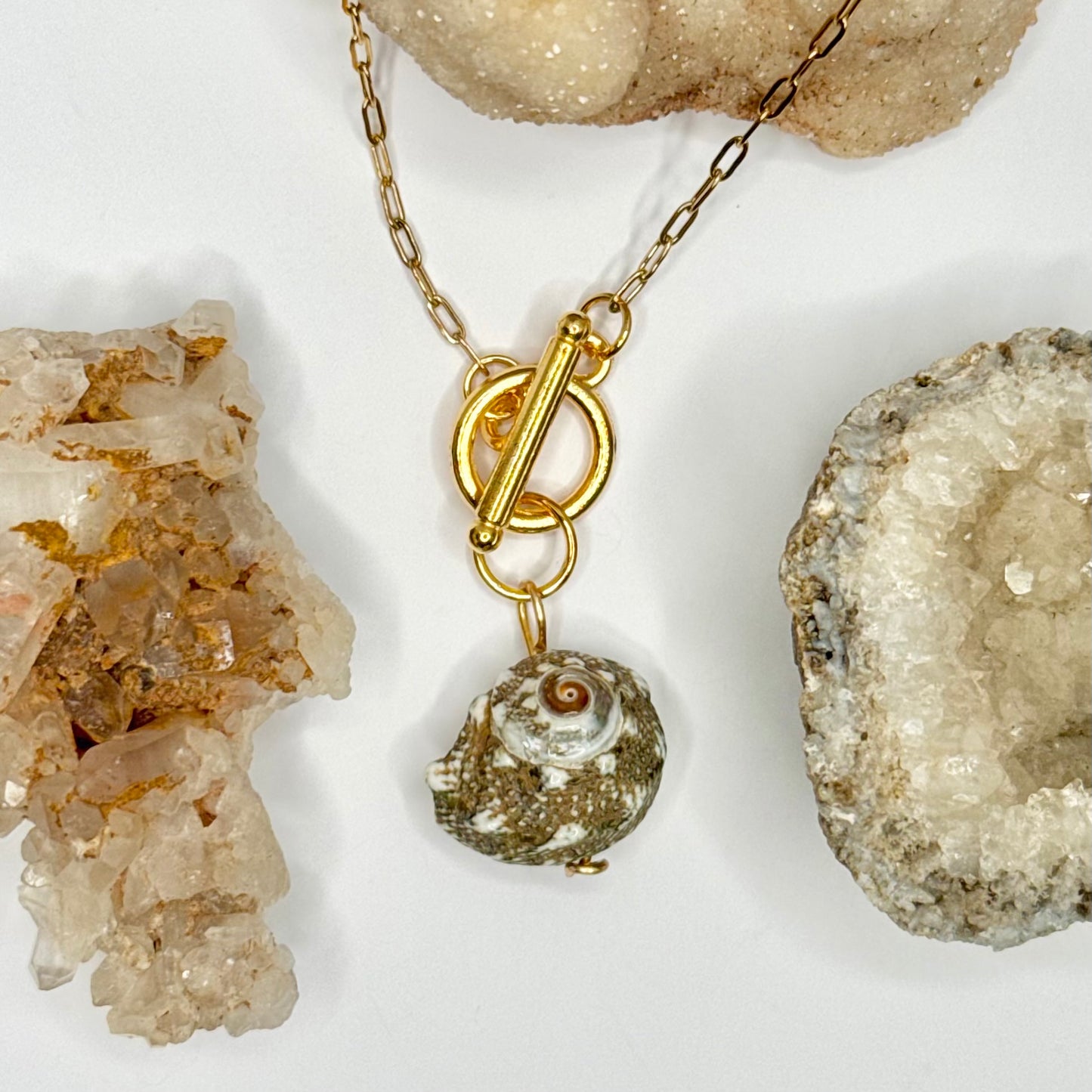 Gold Shell Toggle Necklace