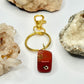 Gold Red Jasper Keychain