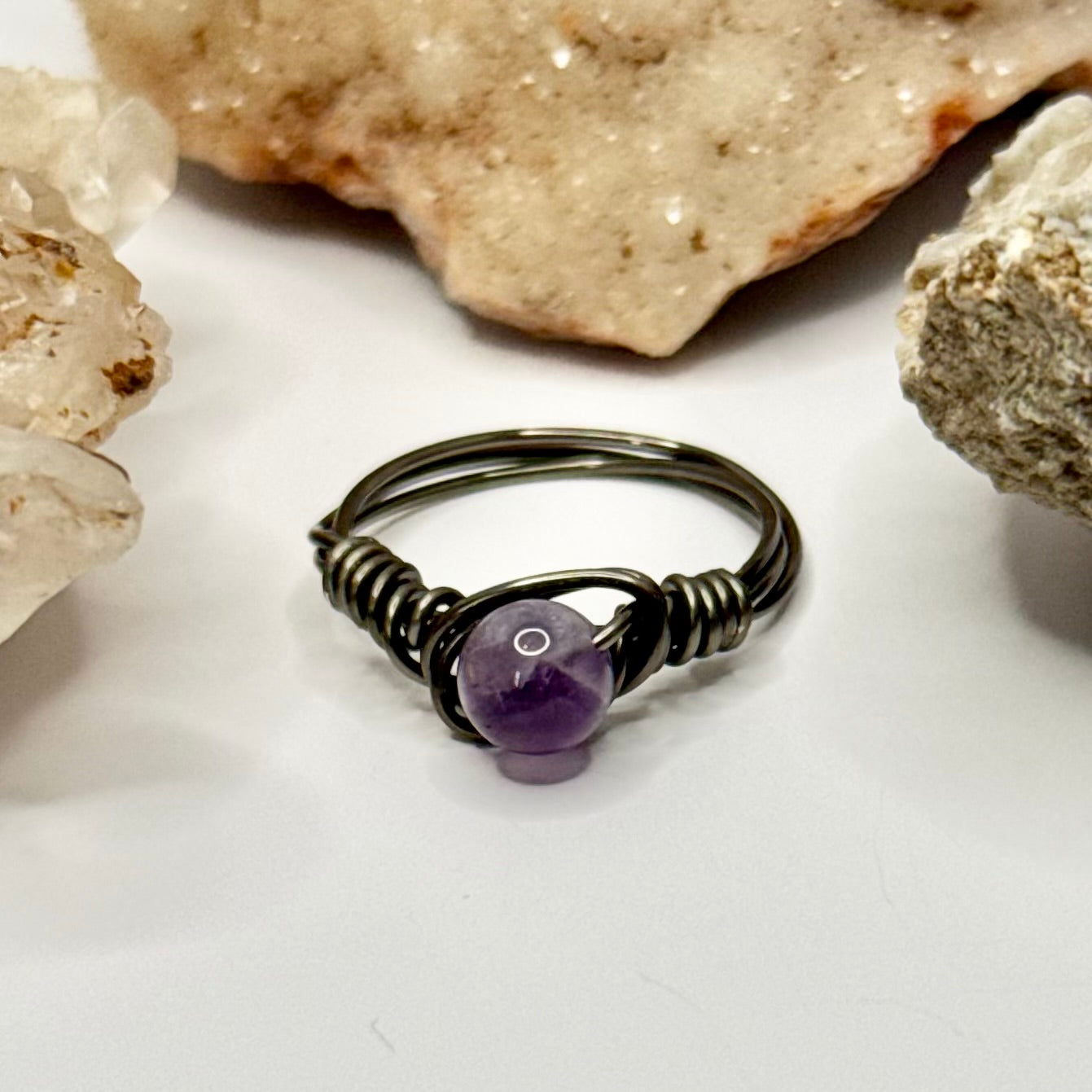 Charcoal Amethyst Ring