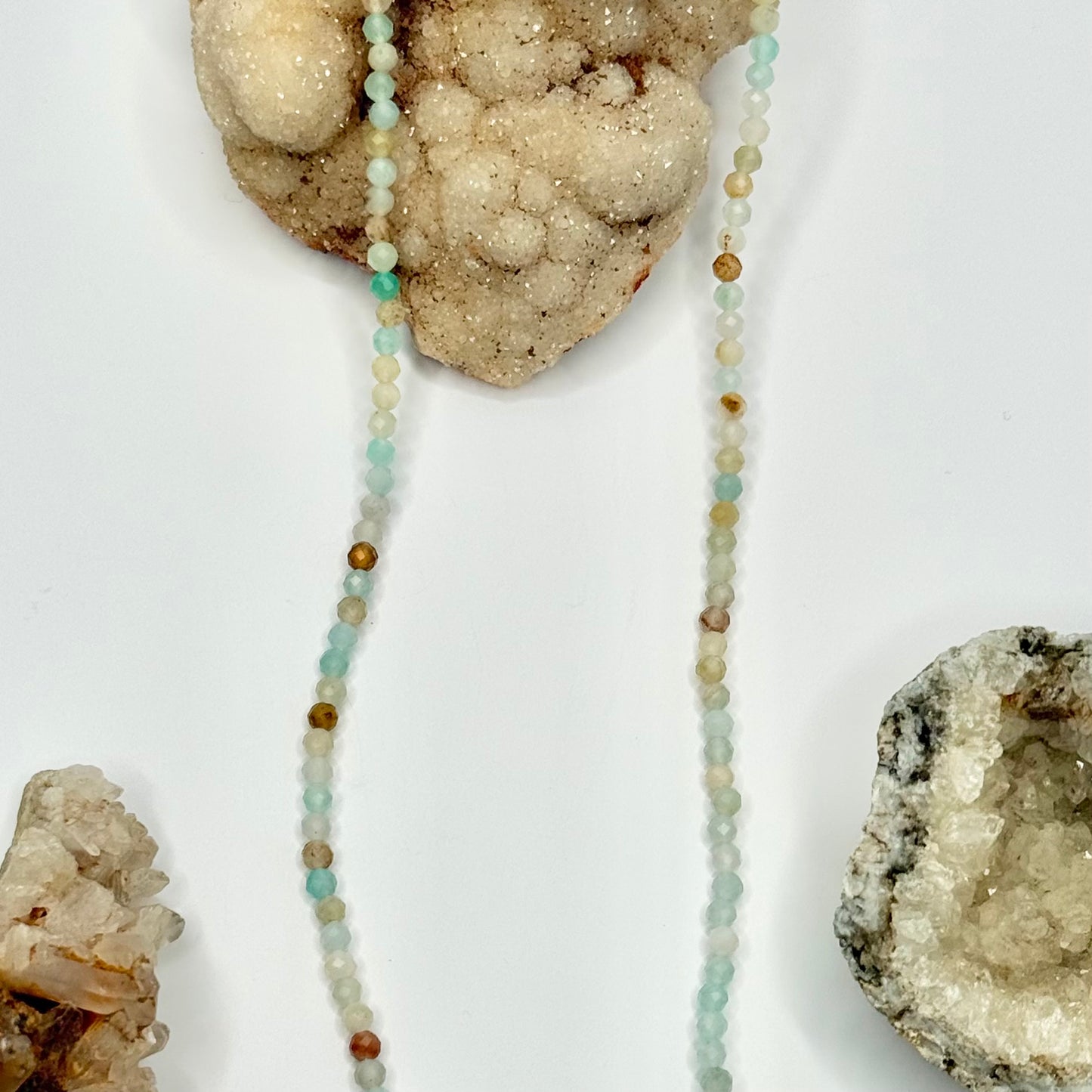 Silver Amazonite Beaded Necklace