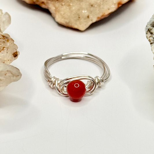 Silver Carnelian Ring