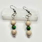 Silver Turquoise and Calcite Earrings