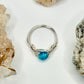 Silver Blue Glass Ring