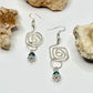 Sterling Silver Blue Apatite Swirl Earrings