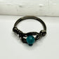 Charcoal Blue Apatite Ring