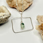 Silver Fluorite and Moss Agate Necklace