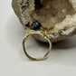 Gold Snowflake Obsidian Ring
