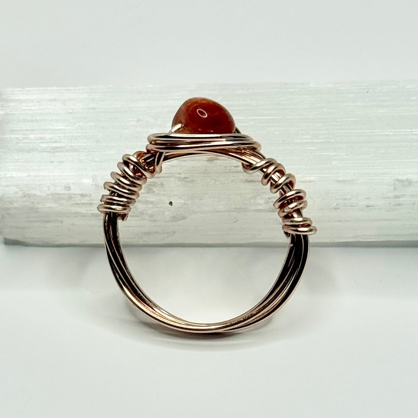 Rose Gold Sunstone Ring