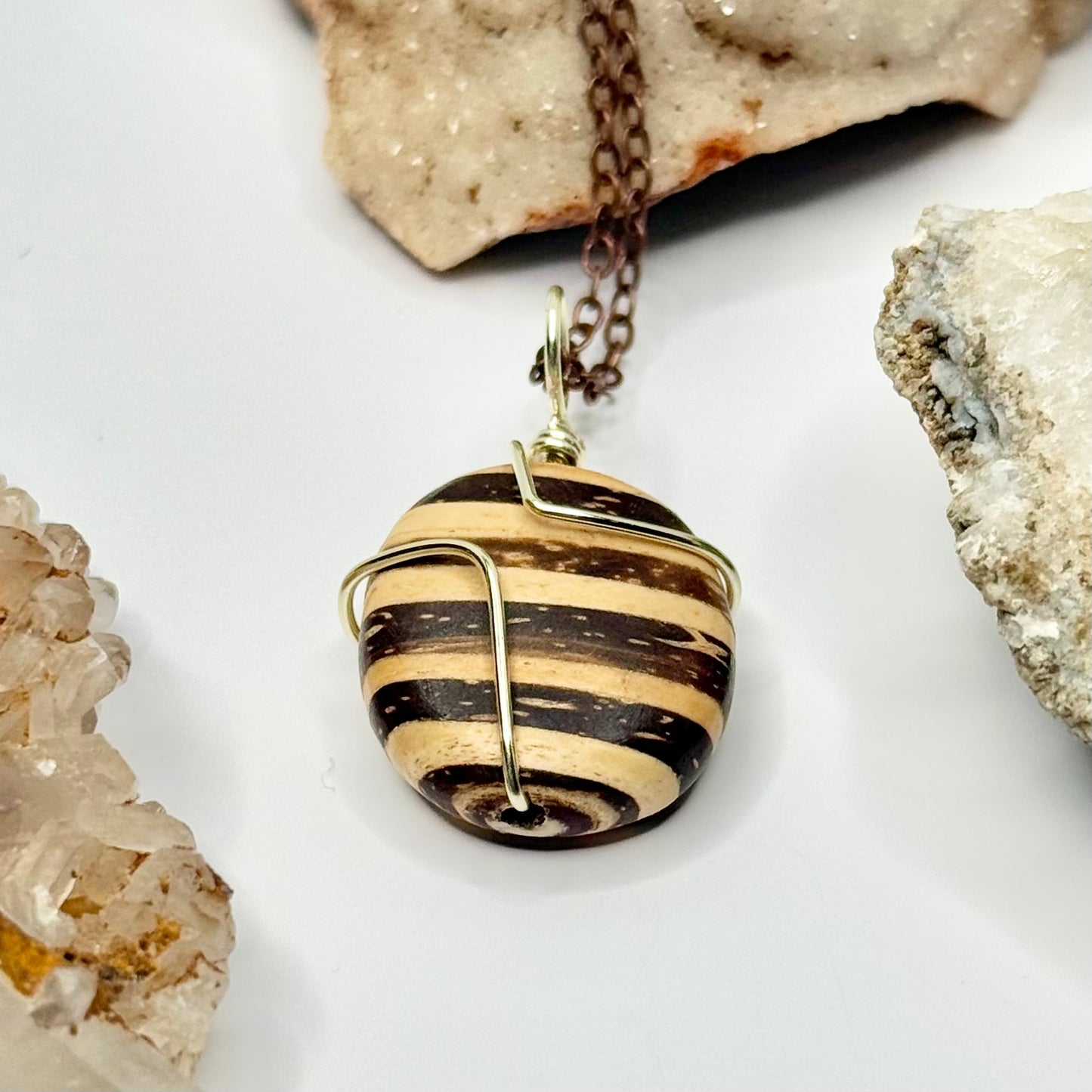 Gold Wood Necklace