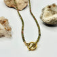 Gold Unakite Beaded Necklace
