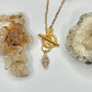 Gold Seashell Toggle Necklace