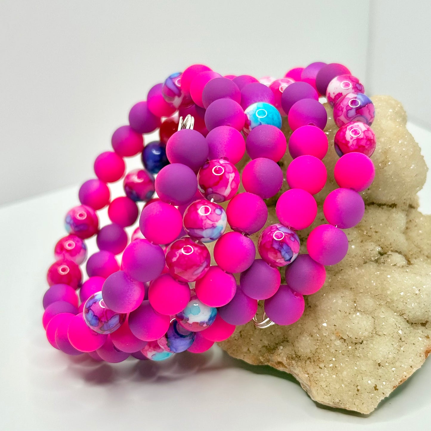 Pink, Purple, and Blue Wrap Bracelet