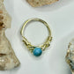Gold Blue Lace Agate Ring