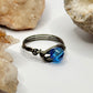 Charcoal Blue Beaded Ring