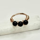 Rose Gold Blue Goldstone Ring